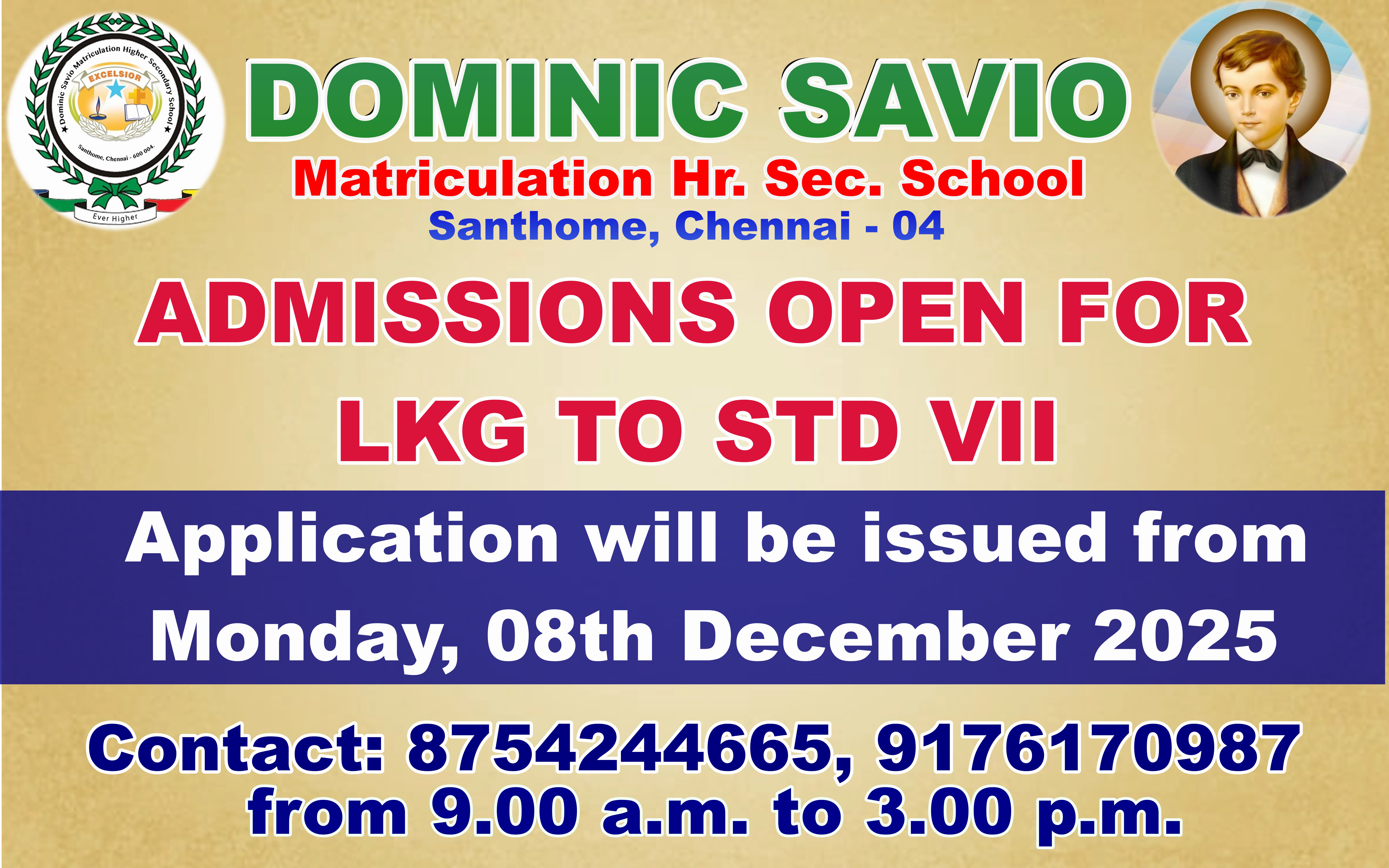 ADMISSION OPEN FOR LKG TO STD VII